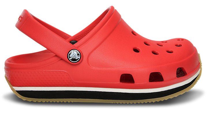 black and red crocs