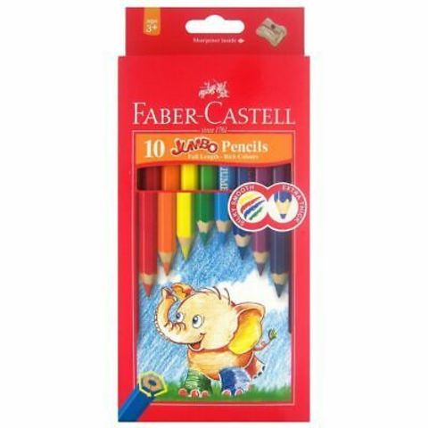 Faber-Castell Jumbo Colour Pencils 10pk Arts Crafts  (4005401116103)