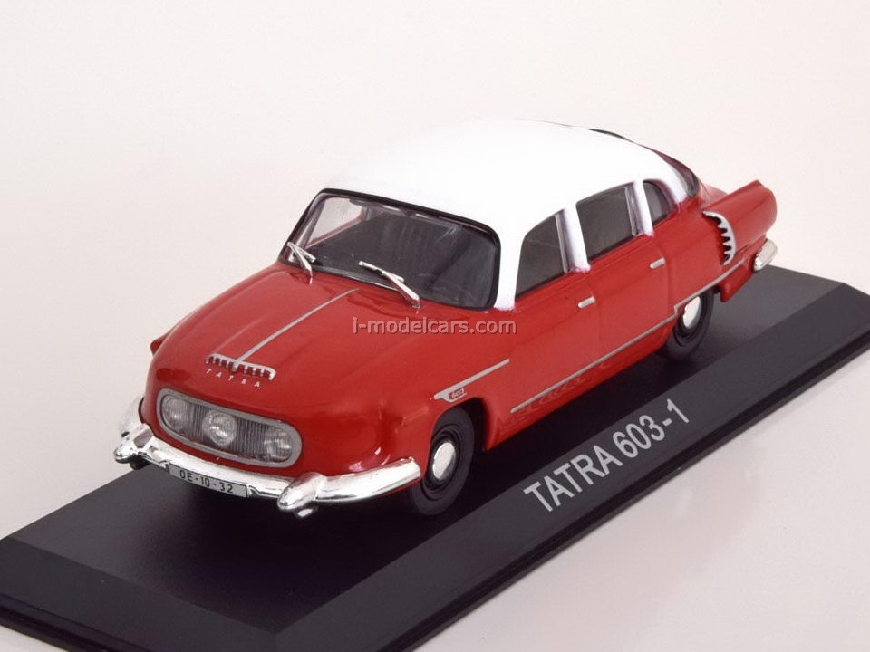 MODEL CARS Tatra 603-1 red-white 1:43 DeAgostini Masini de legenda #24