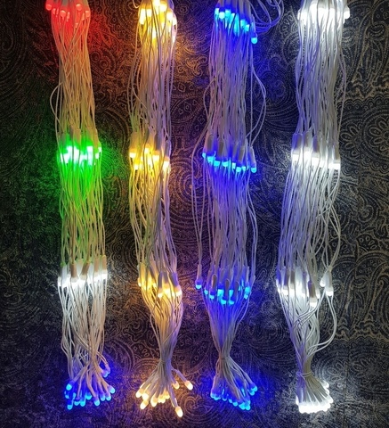Гирлянда сетка бахромой