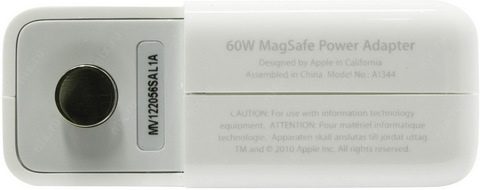 Оригинальный Адаптер питания Apple MagSafe 60 Вт (для MacBook и 13-дюймового MacBook Pro) / MC461LL