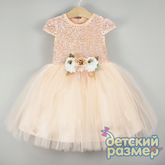 Платье (пайетки, атлас)