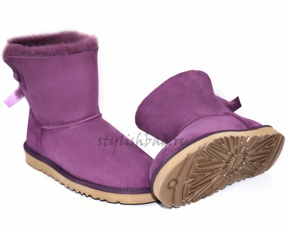 purple uggs with bows