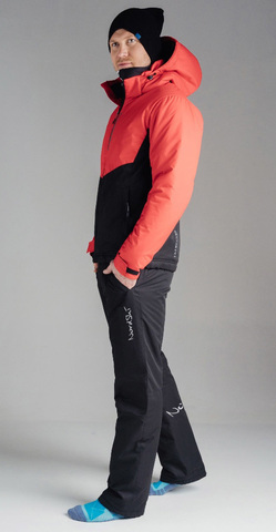Утеплённый прогулочный лыжный костюм Nordski Montana Black-Red мужской