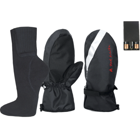 Комплект-подарок рукавицы с подогревом RedLaika RL-R-02(AA) и носки RL-N-AA