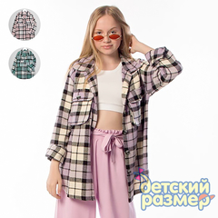 Рубашка (смесовый материал, карманы)