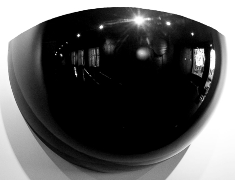 Truncated (at 30 cm) sphere, black, mat Truncated (at 30 cm) sphere, black, mat
