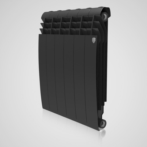 Алюминиевый радиатор  Biliner Alum Noir Sable 500 (черный)  - 8 секции