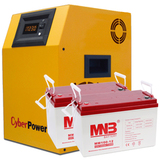 Комплект на базе инвертора CyberPower 1.5 кВА / 1.0 кВт - фотография Комплект на базе инвертора CyberPower 1.5 кВА / 1.0 кВт - фотография