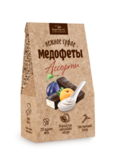 Медофеты Суфле Ассорти с йогуртом/курагой/черносливом и медом в шоколадной глазури Galagancha 150 г