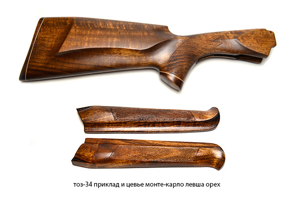 ТОЗ34 приклад и цевье "МонтеКарло" левша орех купить в