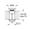 Донный клапан grohe push open 65807000