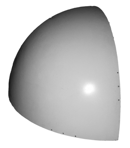 Semisphere, white, mat Semisphere, white, mat