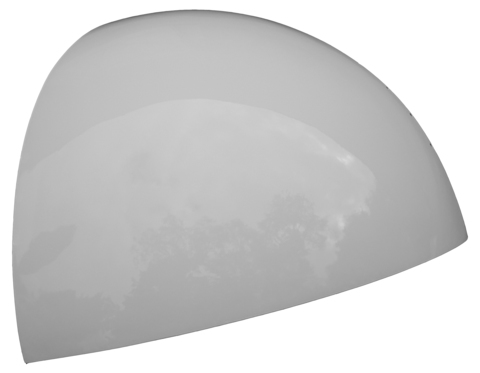 1/12 of a sphere, white, glossy 1/12 of a sphere, white, glossy