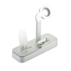 Док-станция COTEetCI Base19 Dock 3in1 stand для Apple Watch & iPhone X/ 8 Plus/ 8/ SE/ iPod & AirPods CS7201-TS Серебристая