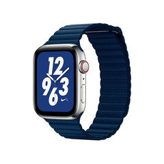 Ремешок кожаный COTEetCI W7 Leather Magnet Band (WH5206-DB) для Apple Watch 44мм/ 42мм Синий