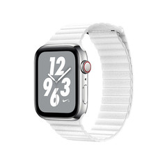 Ремешок кожаный COTEetCI W7 Leather Magnet Band (WH5206-WH) для Apple Watch 44мм/ 42мм Белый