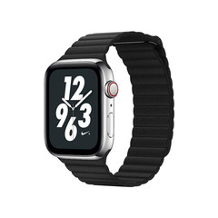 Ремешок кожаный COTEetCI W7 Leather Magnet Band (WH5206-BK) для Apple Watch 44мм/ 42мм Черный