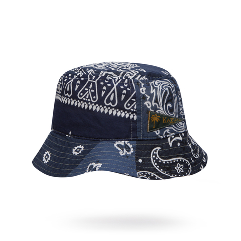 KAPITAL: BANDANA PATCHWORK BUCKET HAT 