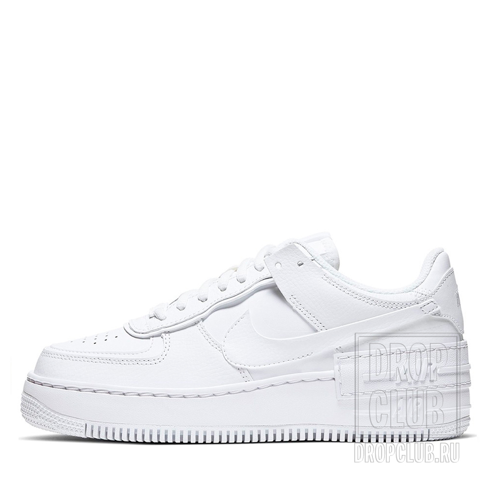 nike air force 1 shadow trainers in triple white
