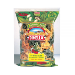Паста ФАРФАЛЛЕ С ПОМИДОРАМИ И ШПИНАТОМ Divella 500 г