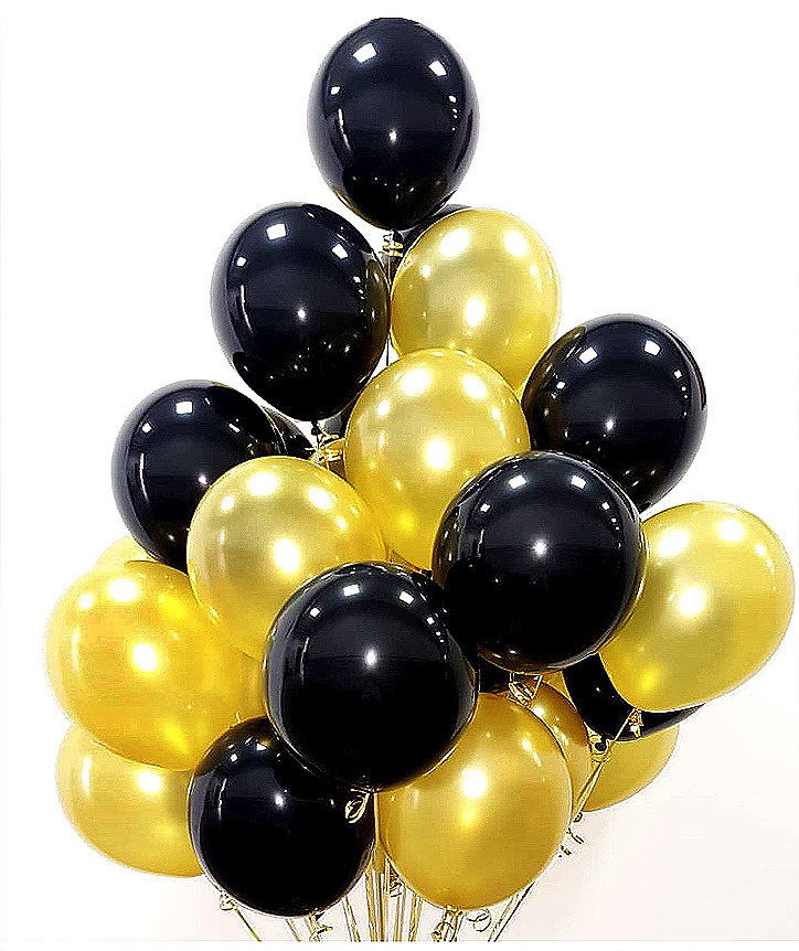 🎈 Воздушные шары с гелием Черно-золотые 🎈: заказать  с .