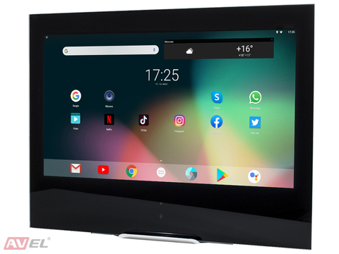 Сенсорная Android-панель для кухни AVEL AVS245K (черная рамка)