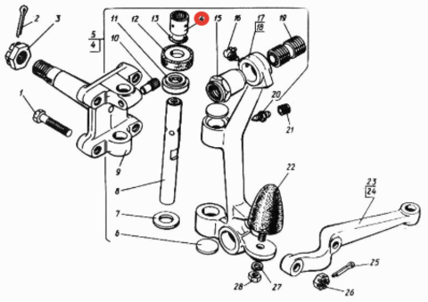 Подшипник шкворня газ 24