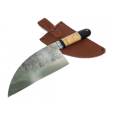 Тяпка - Топорик Сербский, 95Х18 (следы ковки), береста, граб