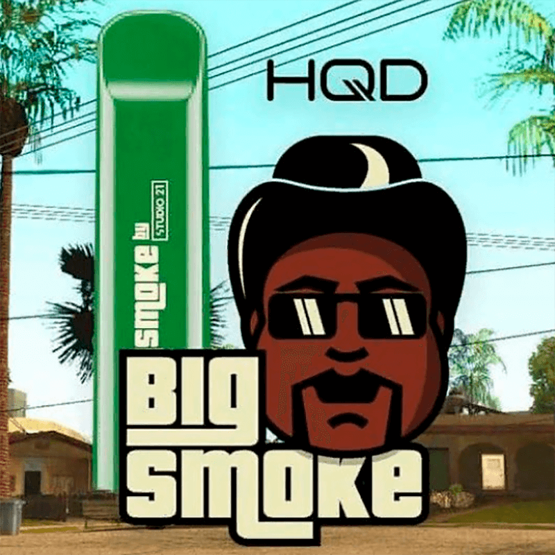 Одноразовая электронная сигарета HQD Cuvie - Big Smoke (Огурец) 300 тяг