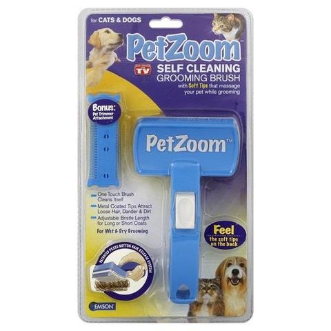 Щетка - триммер Pet Zoom с самоочисткой для животных
