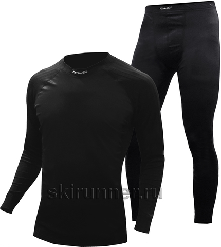 Комплект термобелья с ветрозащитой Nordski Active Pro WS 20-21 Black